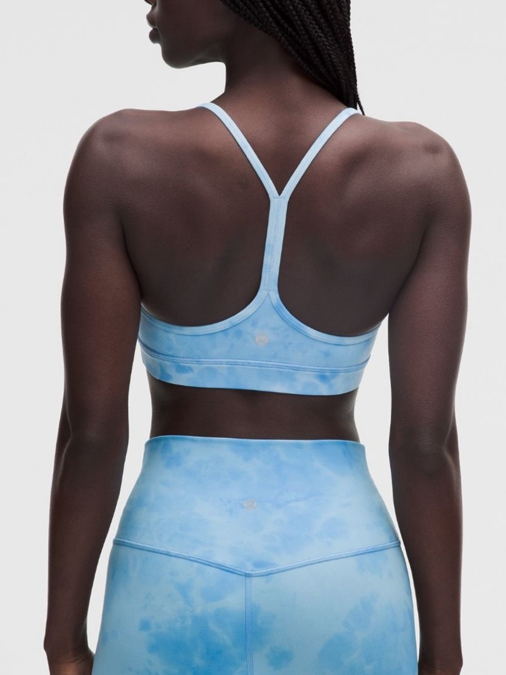 Lululemon Flow Y Bra Nulu Light Support A-C Smoothie Wash Blueberry Multi Size8 - Picture 2 of 8